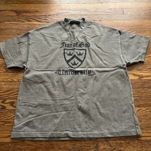 Fear of God Essentials University Oversized Heavy T-Shirt XS Grey 100% Cotton